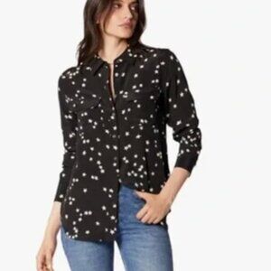 Equipment stars button down slim women’s blouse - NWOT - Size L